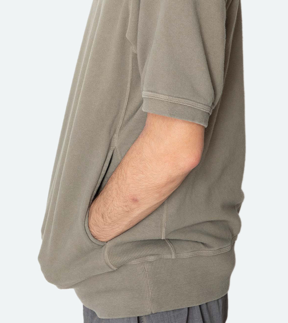 DWELLER S/S CREW PULLOVER COTTON SWEAT OVERDYED