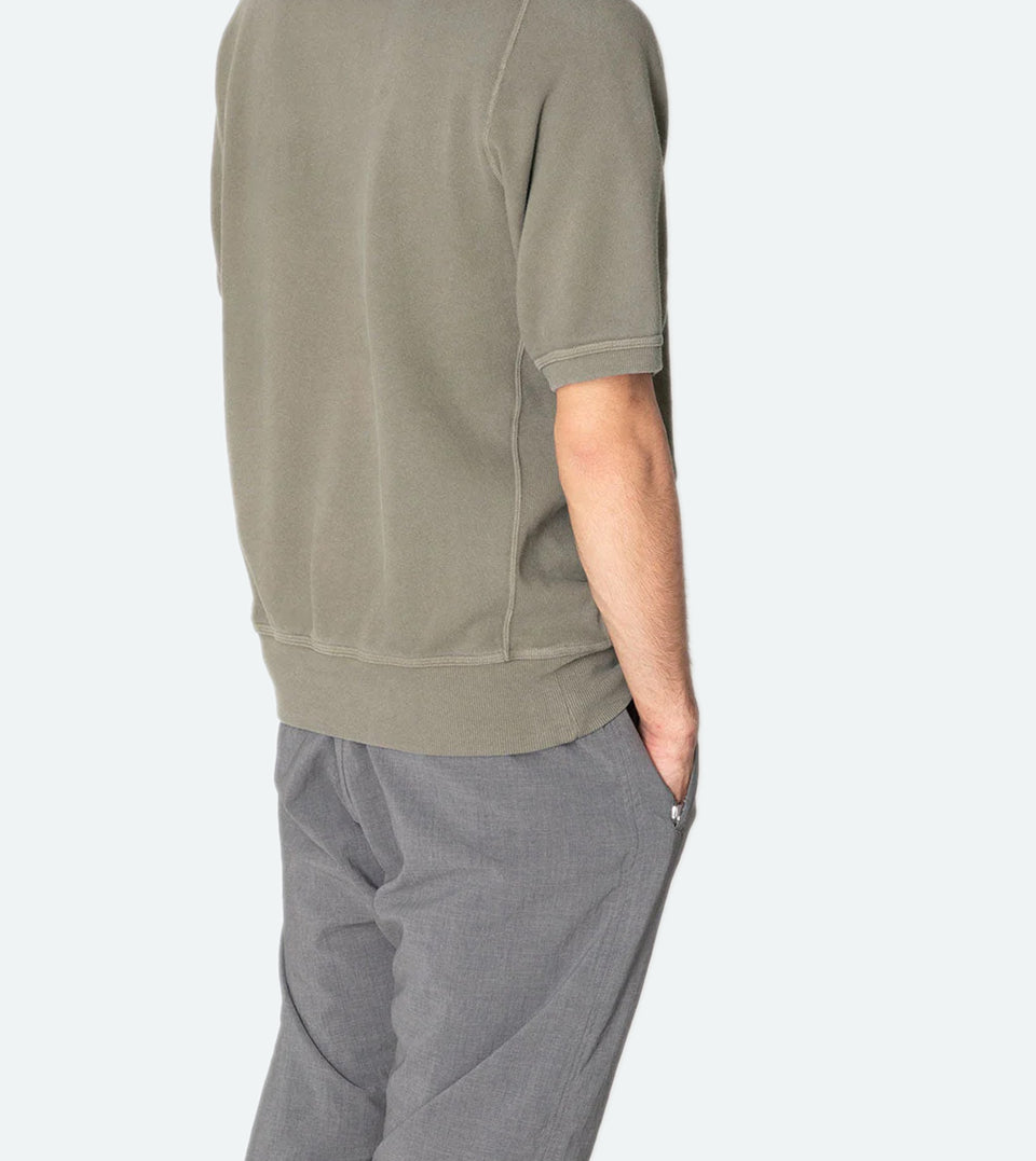 DWELLER S/S CREW PULLOVER COTTON SWEAT OVERDYED