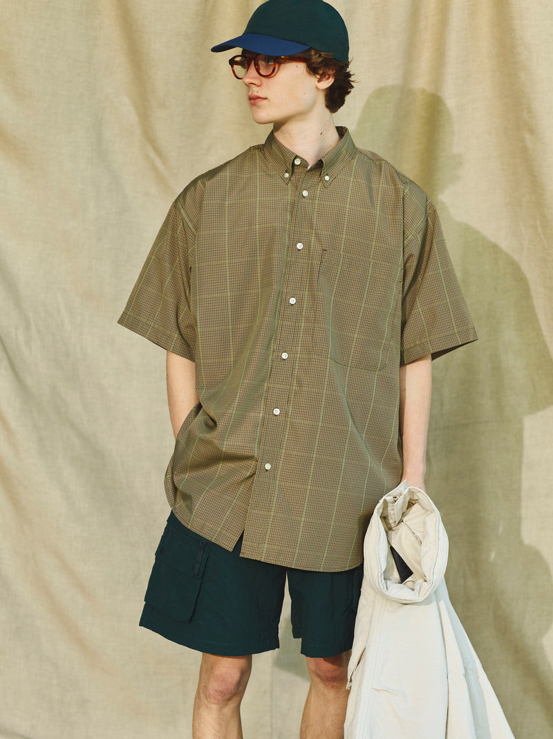 Tech Regular Collar Shirts S/S Gun club Plaids