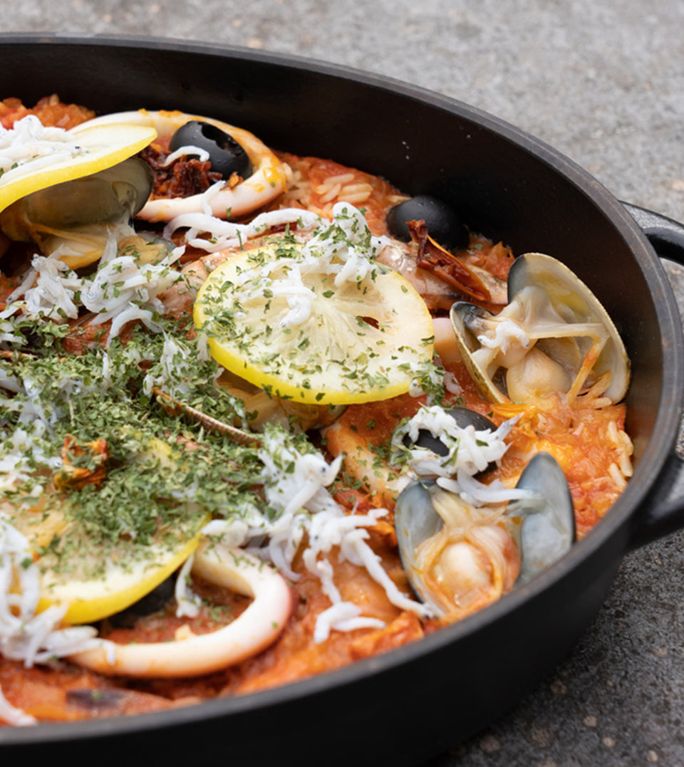 シーフードパエリア