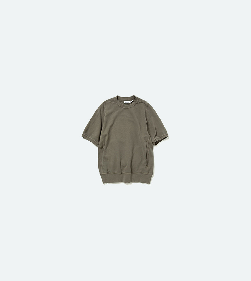 DWELLER S/S CREW PULLOVER COTTON SWEAT OVERDYED