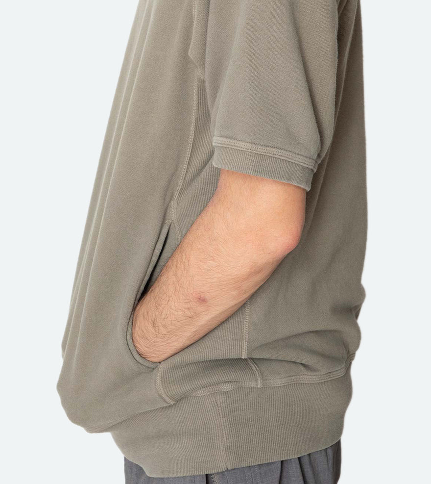DWELLER S/S CREW PULLOVER COTTON SWEAT OVERDYED