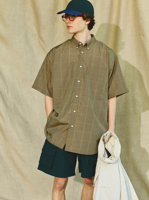 Tech Regular Collar Shirts S/S Gun club Plaids