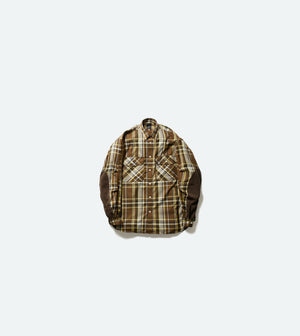 TECH ELBOW PATCH WORK SHIRTS FLANNEL PLAIDS